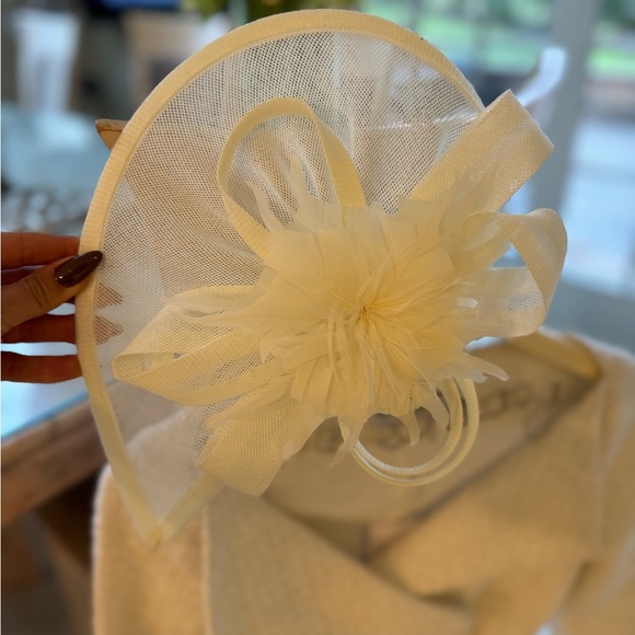 Self-Portrait Boucle Mini Dress With Tags! Cream Metallic. Free Matching Hat! - Picture 9 of 11